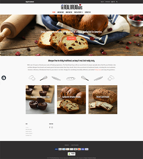 The Real Bread Guys | ecommerce development in Shopify